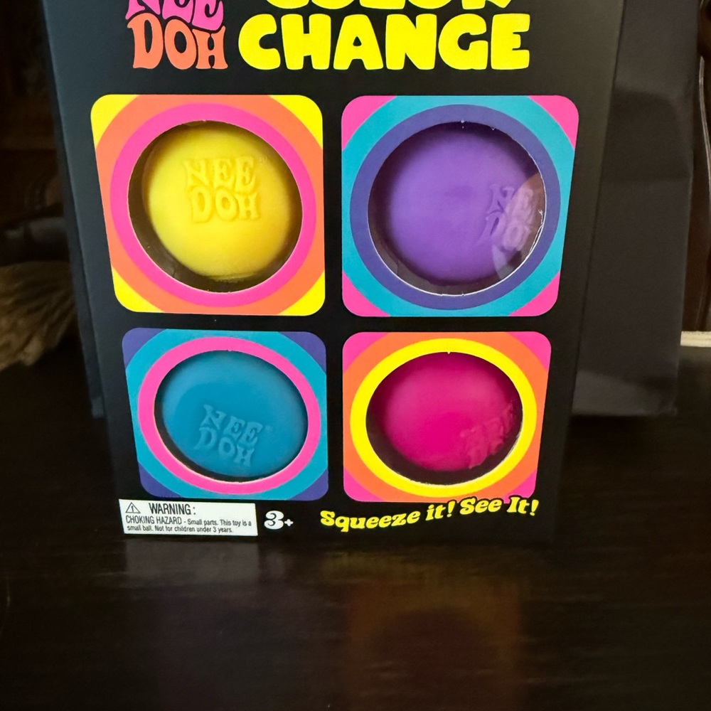 Color Change Squeeze Ball Set - Yellow, Purple, Teal, Pink